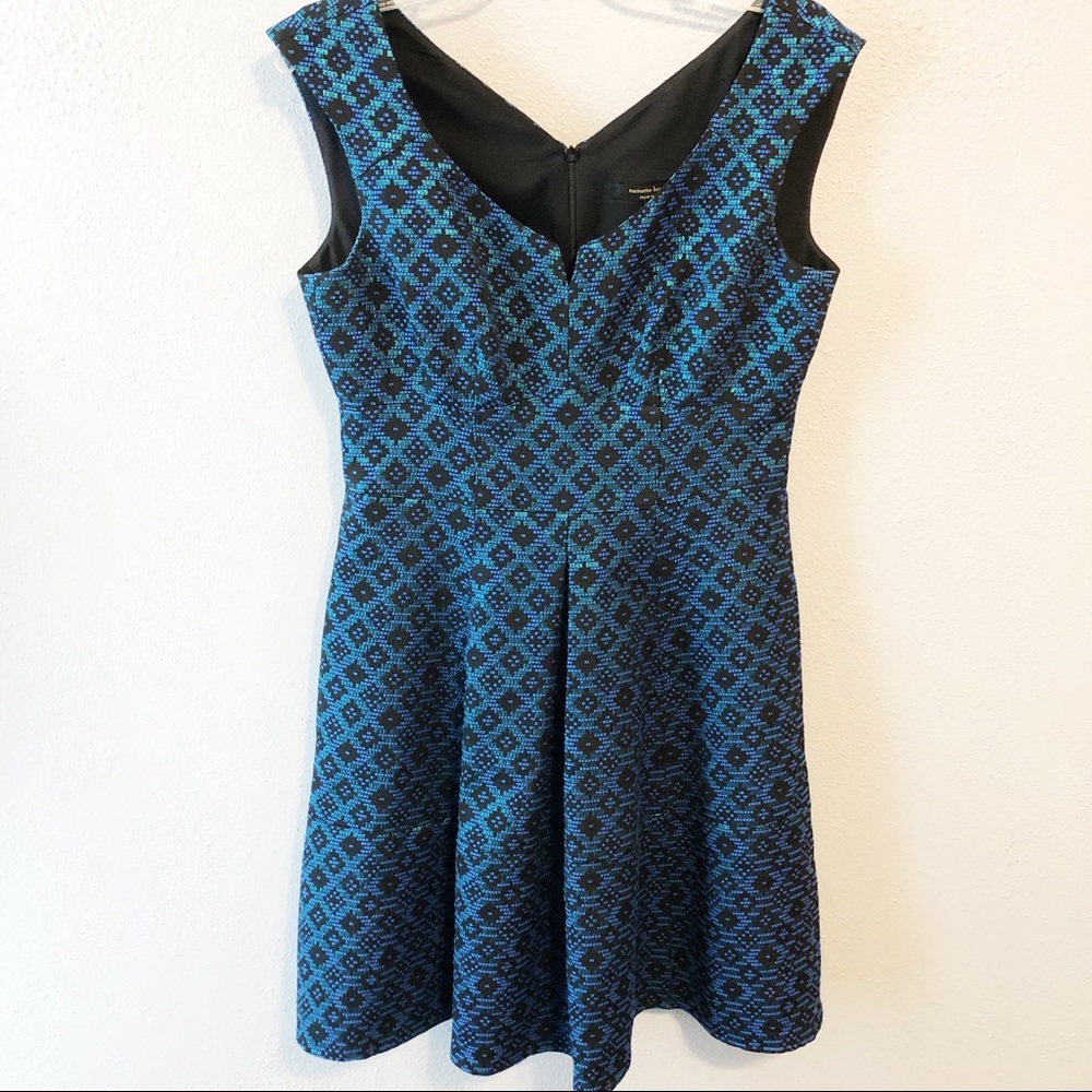 COPY - Nanette Lepore blue black diamond dress size 6
